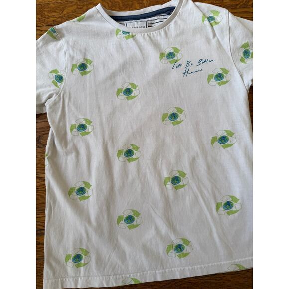 Cactus Boys Recycle Be Better Humans Shirt Size 9-10 - Picture 2 of 5